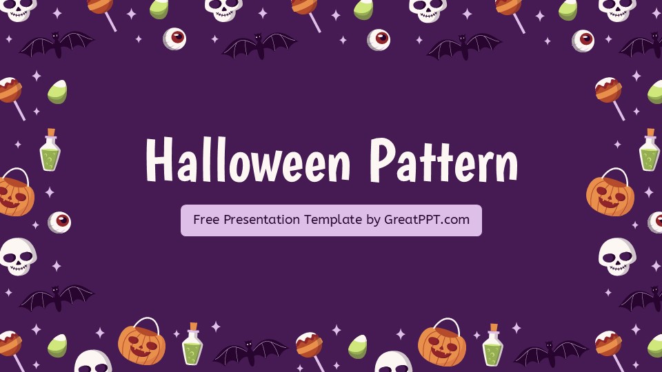 Free Halloween Pattern Powerpoint Template 1