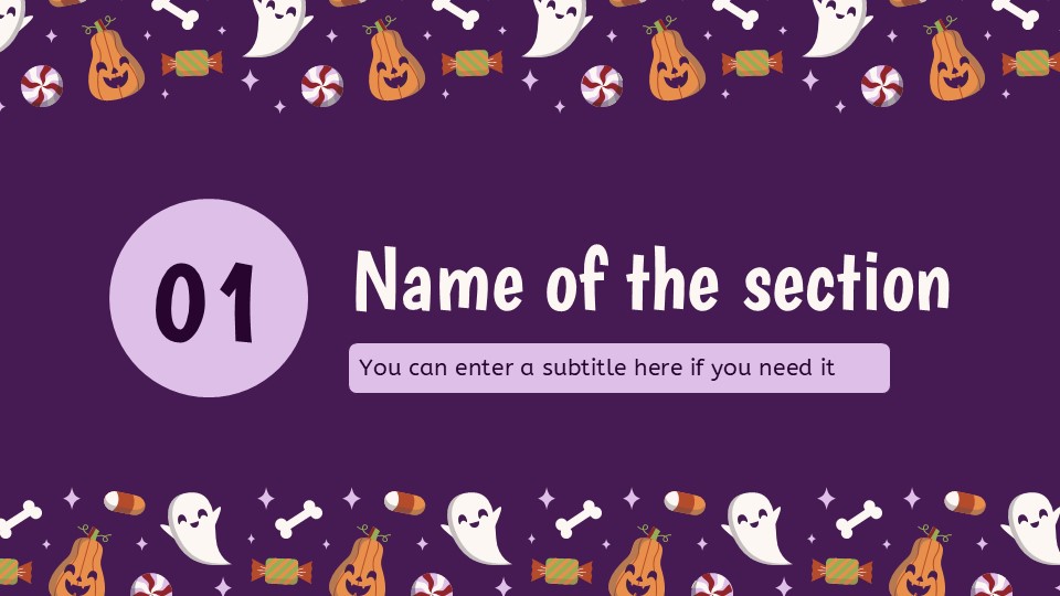 Free Halloween Pattern Powerpoint Template 3