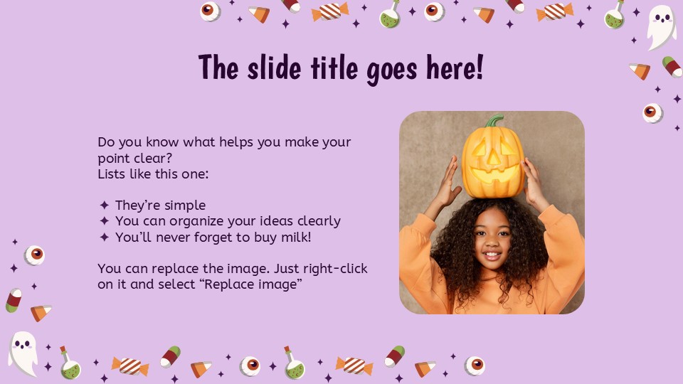 Free Halloween Pattern Powerpoint Template 4