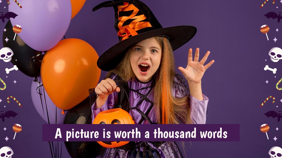 Free Halloween Pattern Powerpoint Template 8