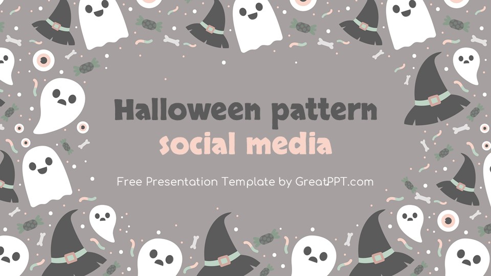 Free Halloween Pattern Social Media Presentation Template 1