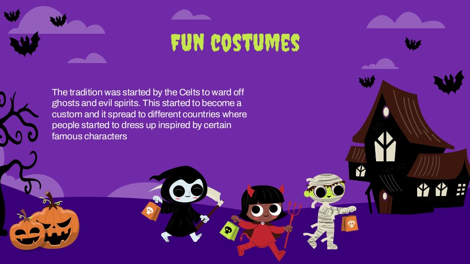Free Halloween Themed Lesson Powerpoint Template 10