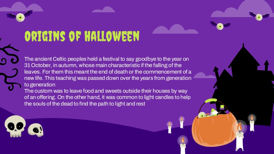 Free Halloween Themed Lesson Powerpoint Template 4