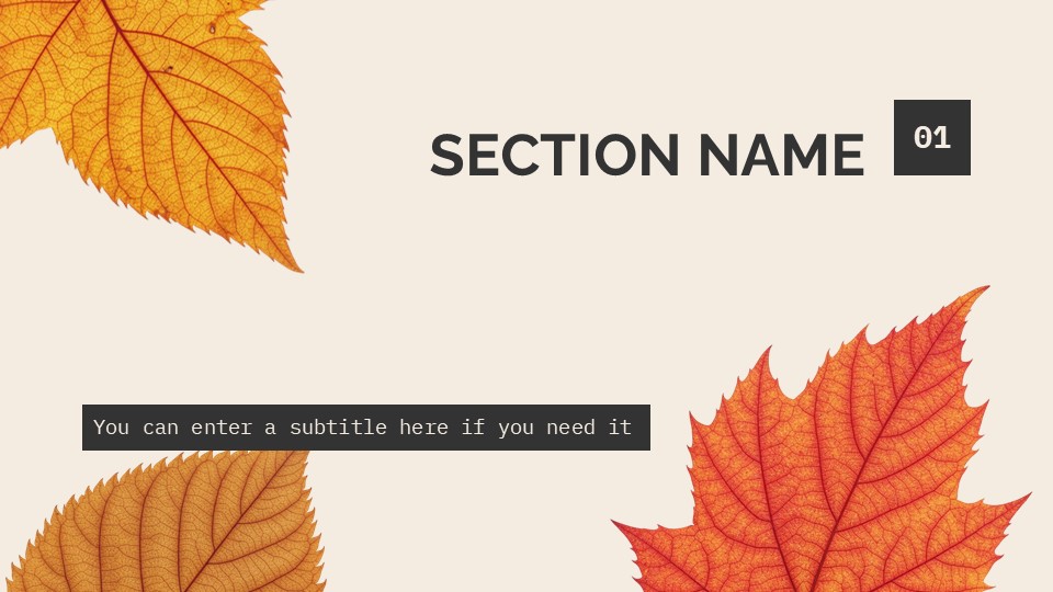 Free Minimalist Happy Fall Presentation Theme 3