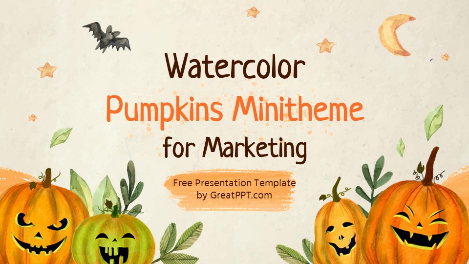 Free Watercolor Pumpkins Minitheme For Marketing 1