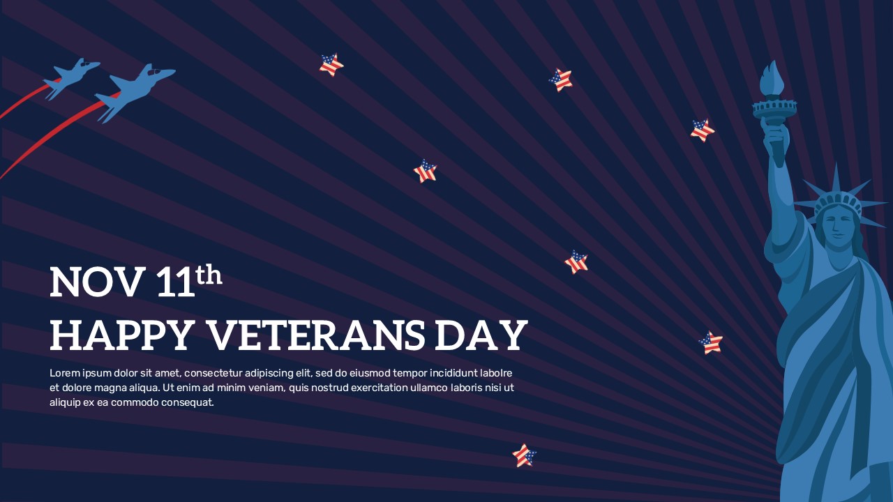 Happy Veterans Day Poster Powerpoint Template 3