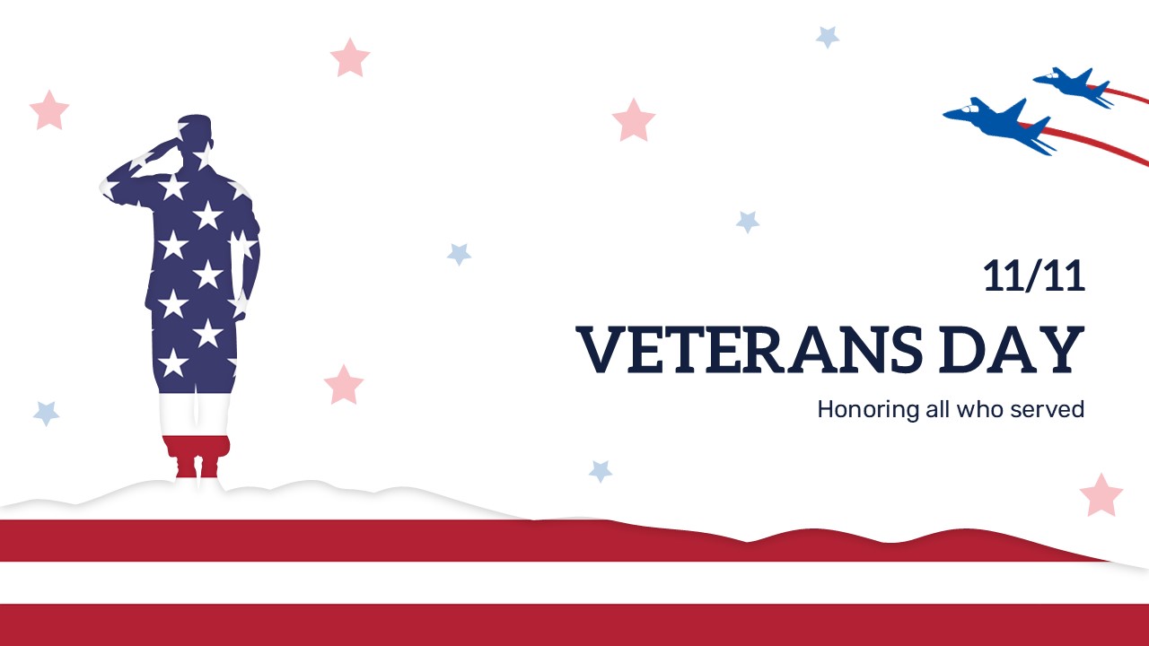 Happy Veterans Day Poster Powerpoint Template 5