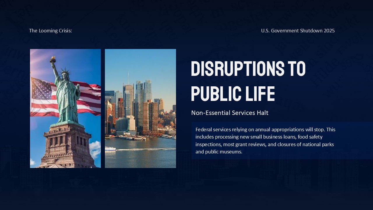 Us Government Shutdown 2025 Presentation Template 7