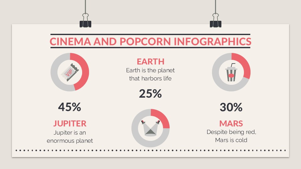 Cinema And Popcorn Infographics For Powerpoint And Google Slides 4