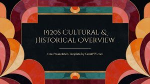 Free 1920s Cultural And Historical Overview Presentation Template 1