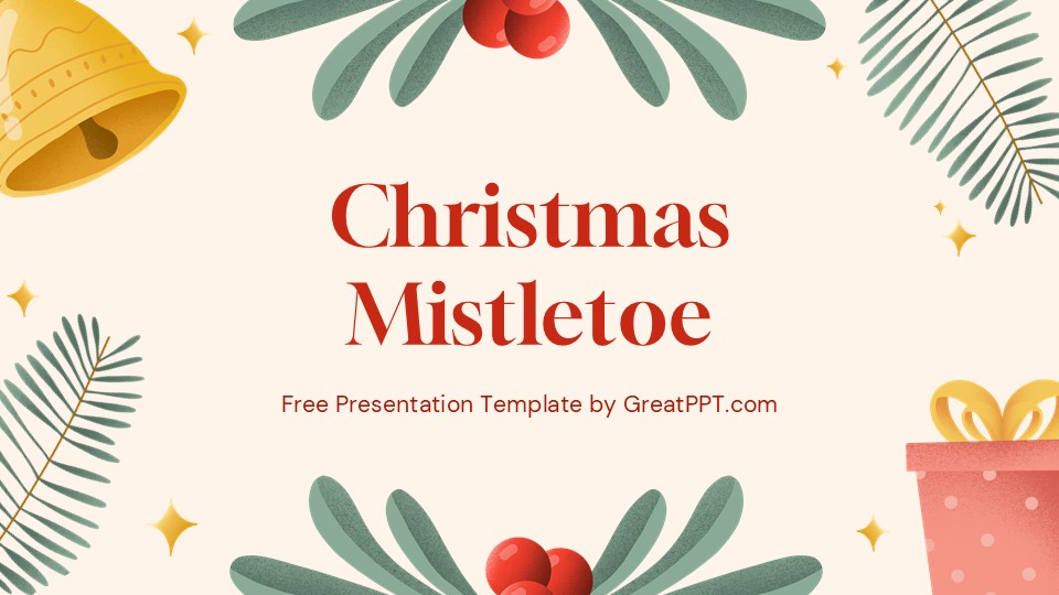 Free Christmas Mistletoe Presentation Theme 1