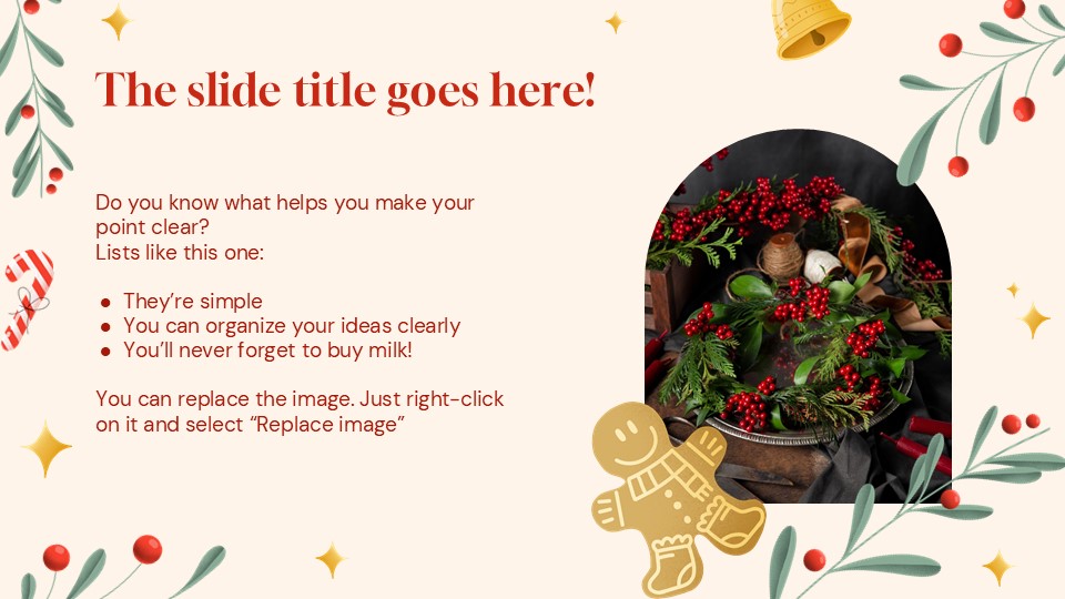 Free Christmas Mistletoe Presentation Theme 4