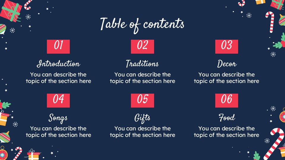 Free Christmas Pattern For Powerpoint And Google Slides 2