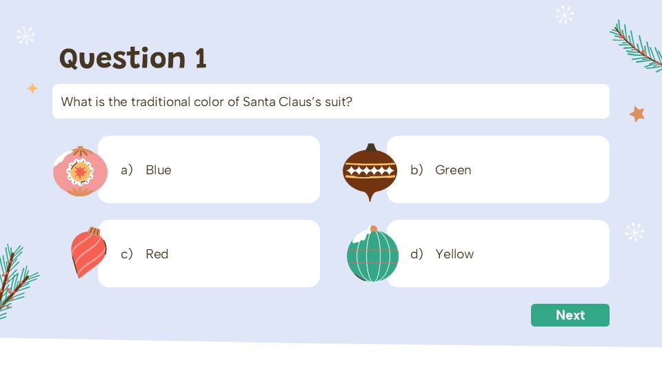 Free Christmas Quiz Presentation Theme 2
