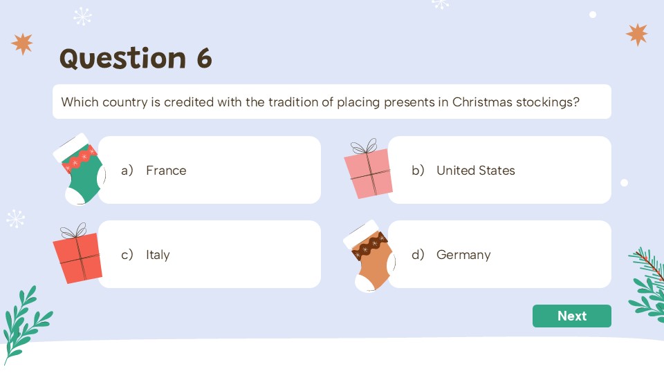 Free Christmas Quiz Presentation Theme 7