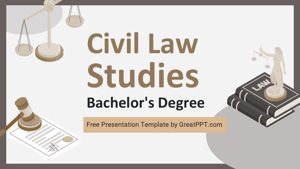Free Civil Law Studies Bachelor's Degree Presentation Template 1