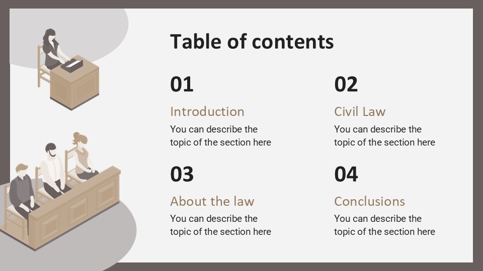 Free Civil Law Studies Bachelor's Degree Presentation Template 2