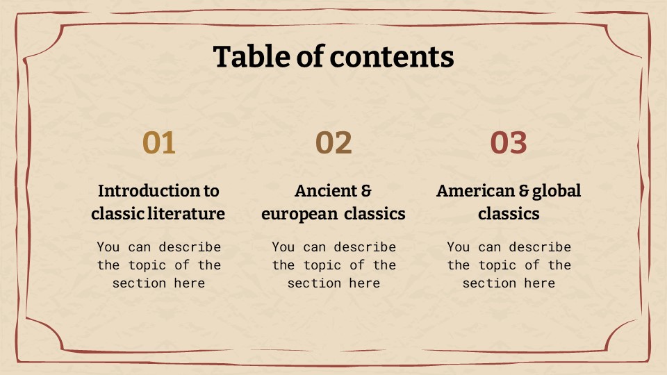 Free Classic Literature Aesthetic Presentation Theme 2