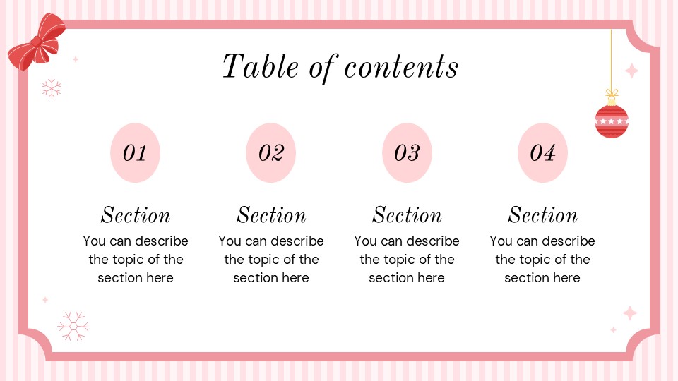 Free Coquette Style Christmas Presentation Theme 2