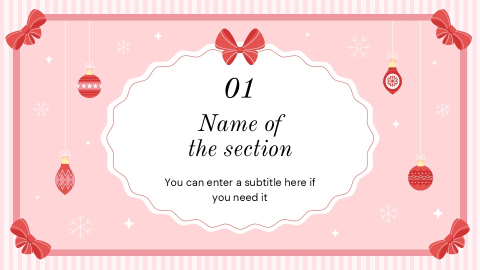 Free Coquette Style Christmas Presentation Theme 3