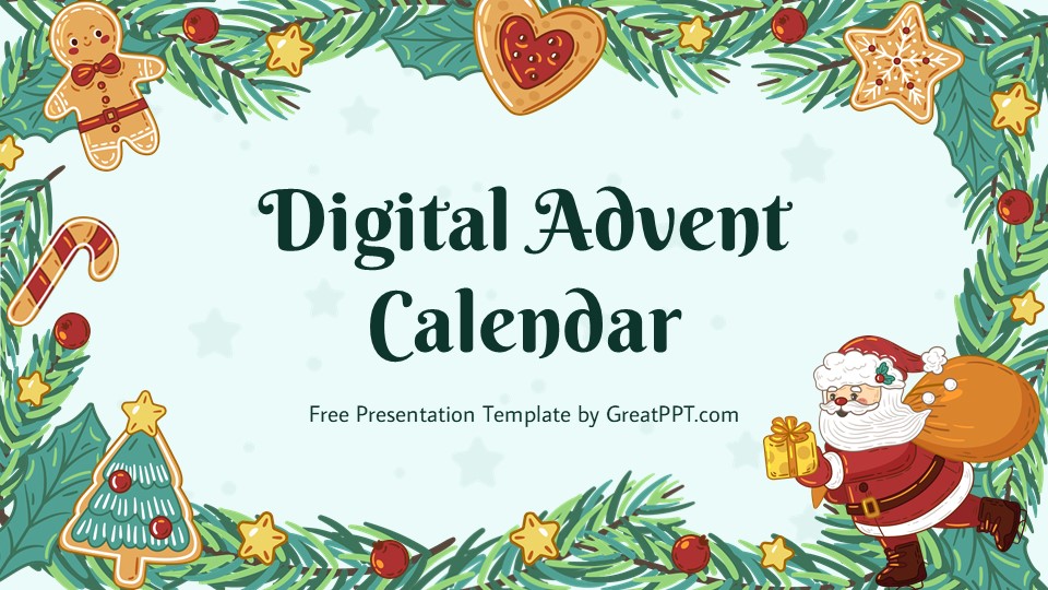 Free Digital Advent Calendar Presentation Theme 1