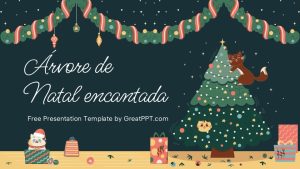 Free Enchanted Christmas Tree Powerpoint Template 1