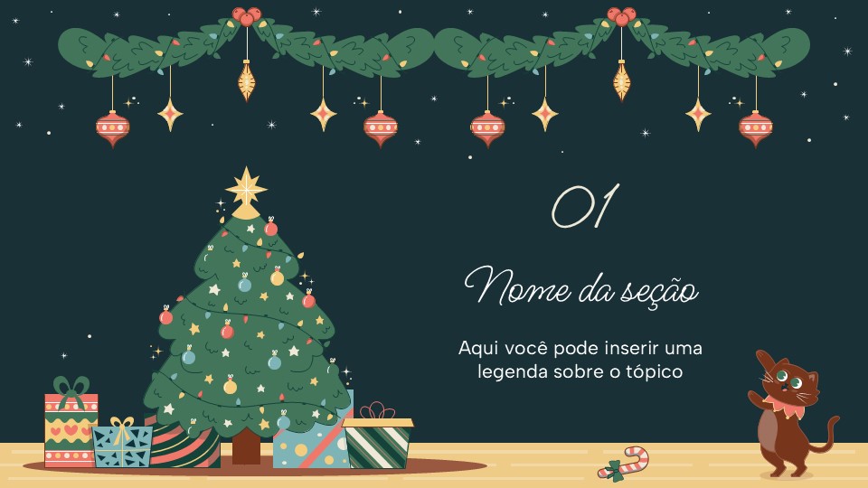 Free Enchanted Christmas Tree Powerpoint Template 3