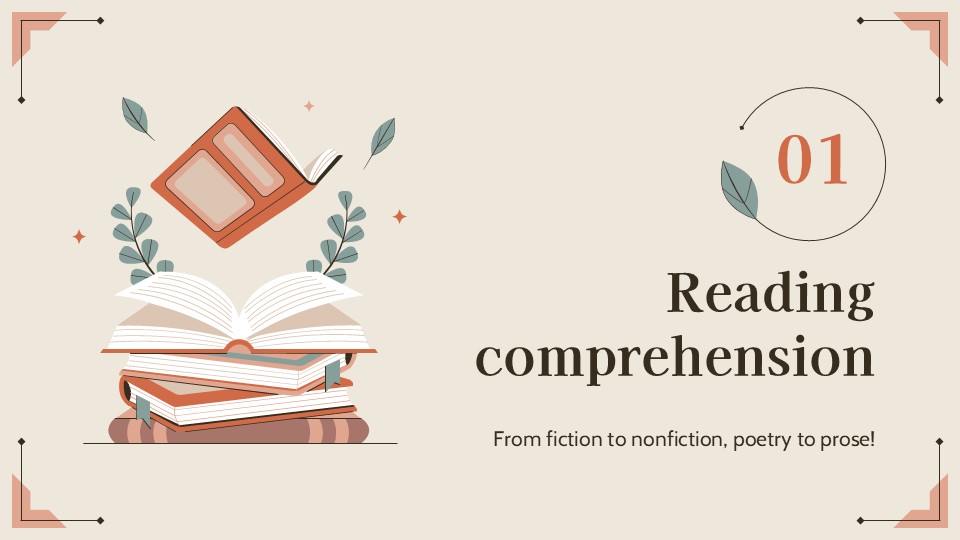 Free English Literature Class Powerpoint Template 3