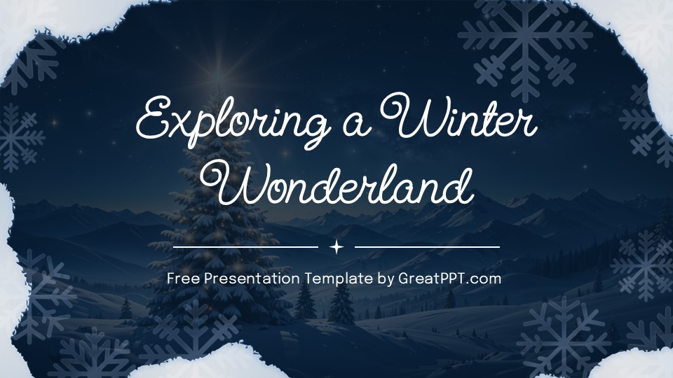 Free Exploring A Winter Wonderland Powerpoint Template 1
