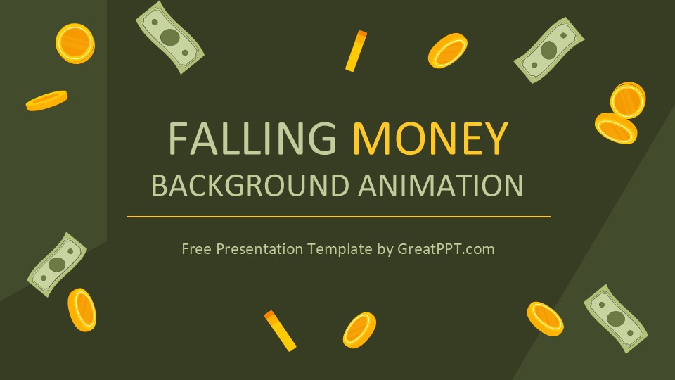 Free Falling Money Background Animation Powerpoint Template 1