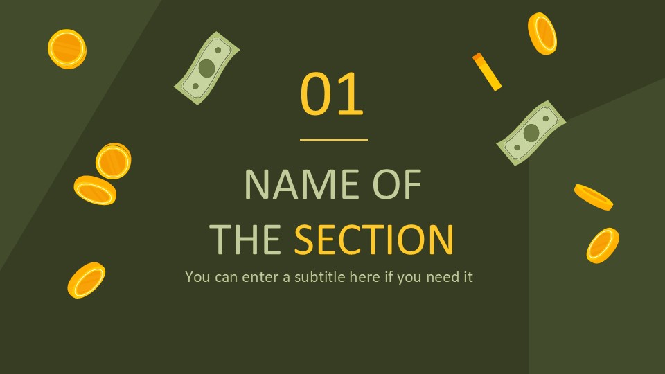 Free Falling Money Background Animation Powerpoint Template 3