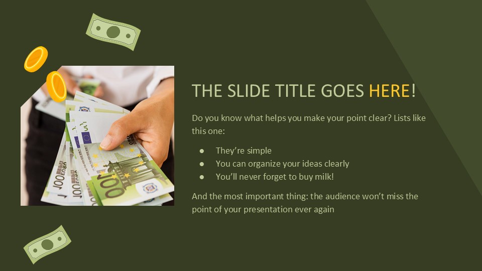Free Falling Money Background Animation Powerpoint Template 4