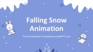 Free Falling Snow Animation Powerpoint Template 1