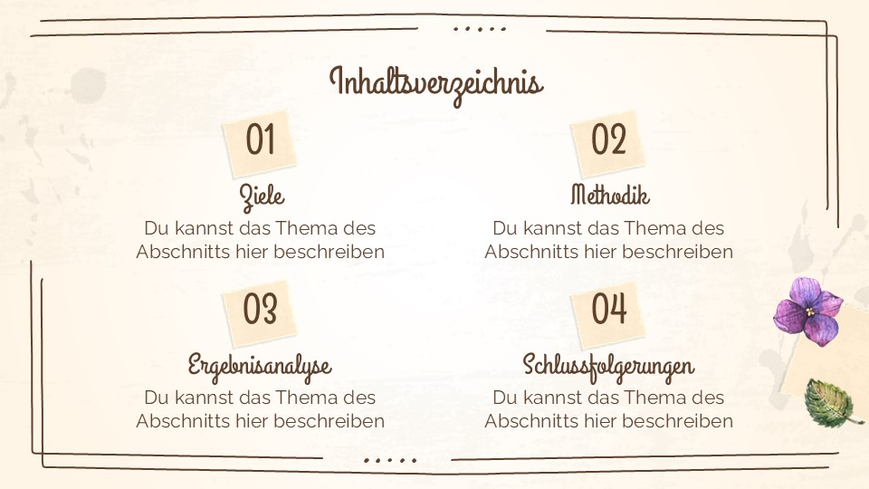 Free German Literature Thesis Presentation Theme 2