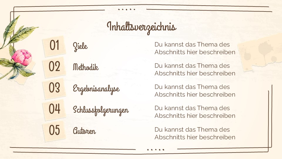 Free German Literature Thesis Presentation Theme 3