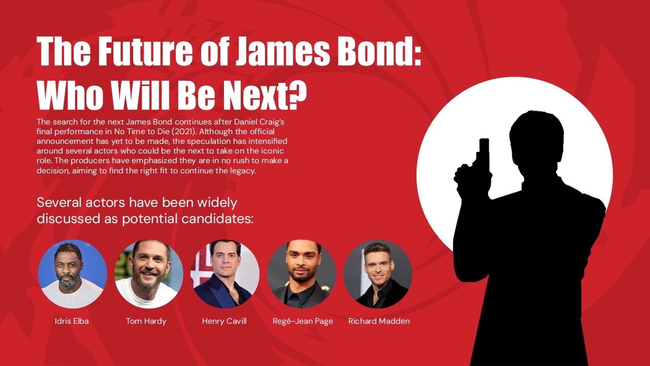 Free James Bond Powerpoint Template And Google Slides Theme 13