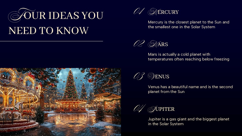 Free Magic Christmas Lights Powerpoint Template 8