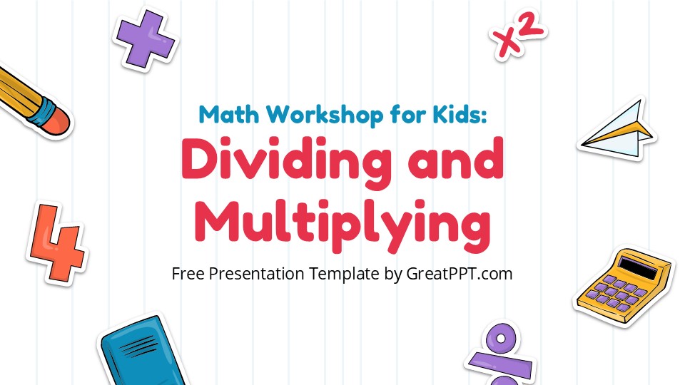 Free Math Workshop For Kids Powerpoint Template 1