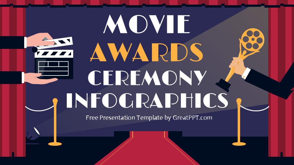 Free Movie Awards Ceremony Infographics For Powerpoint 1