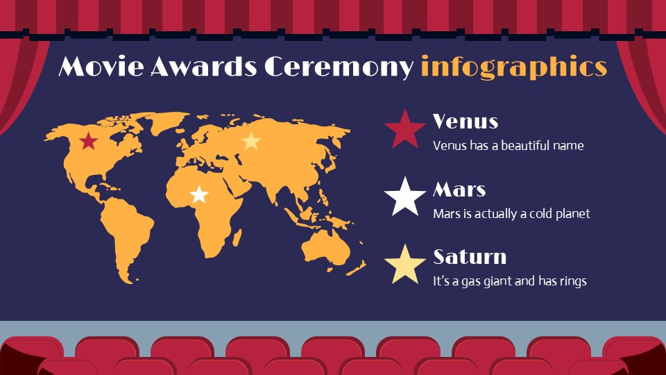 Free Movie Awards Ceremony Infographics For Powerpoint 4