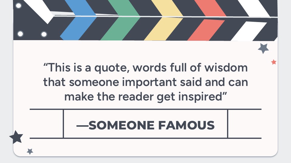 Free Movie Clapperboard Presentation Theme 14