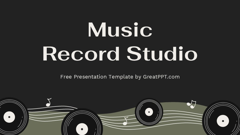 Free Music Record Studio Powerpoint Template 1