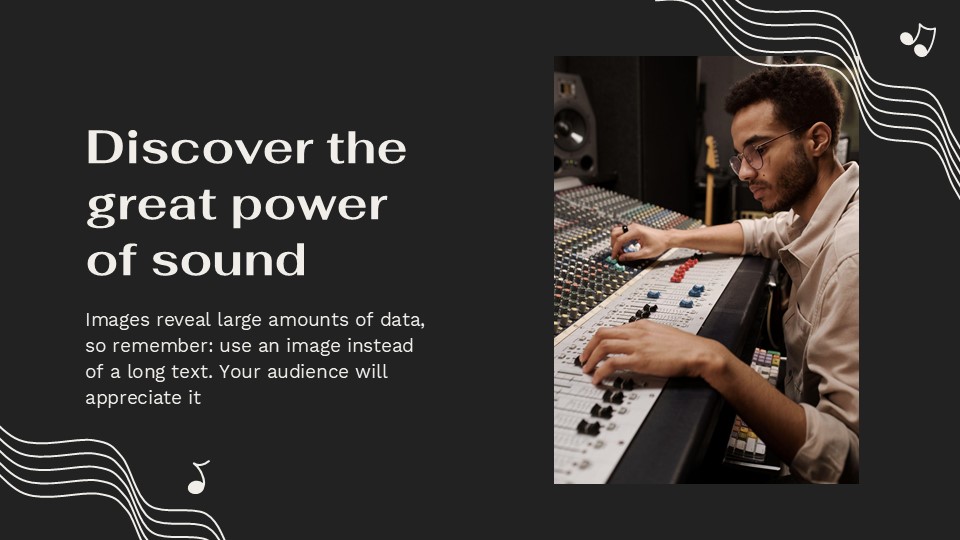 Free Music Record Studio Powerpoint Template 16