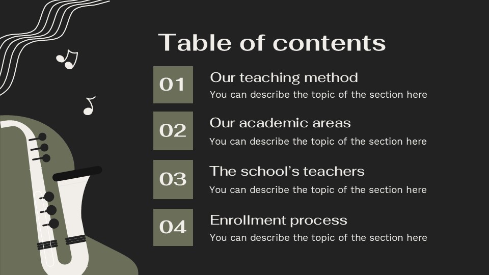 Free Music Record Studio Powerpoint Template 2