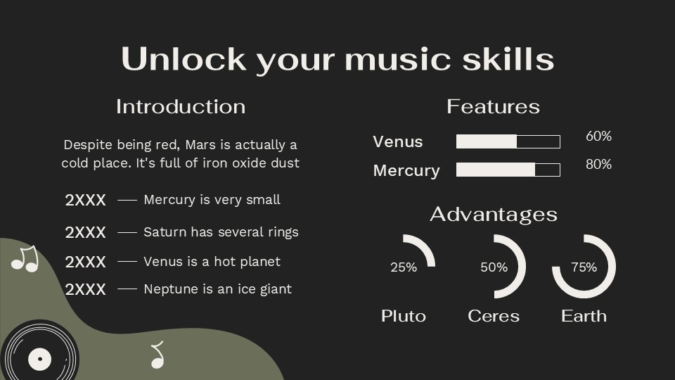 Free Music Record Studio Powerpoint Template 8