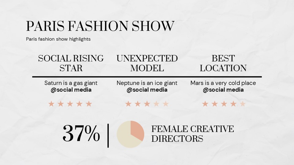 Free Paris Fashion Show Infographics For Powerpoint And Google Slides 15