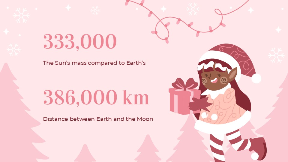 Free Pink Christmas Celebration Powerpoint Template 12