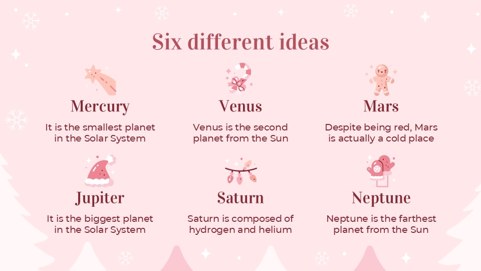 Free Pink Christmas Celebration Powerpoint Template 7