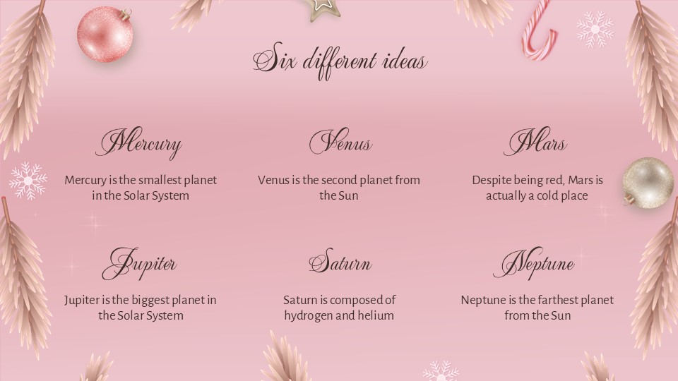 Free Pink Christmas Festivities Presentation Theme 7