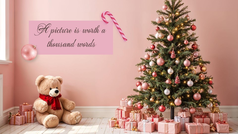 Free Pink Christmas Festivities Presentation Theme 8